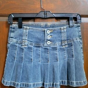 1 - ANGEL'S Jeans Pleated Denim Skirt